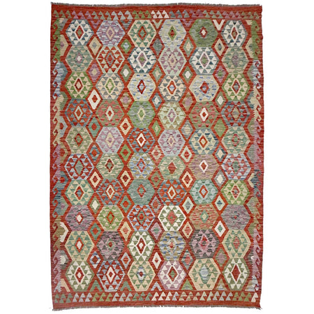 Handmade Multi Kilim Geometric 7x10 ft