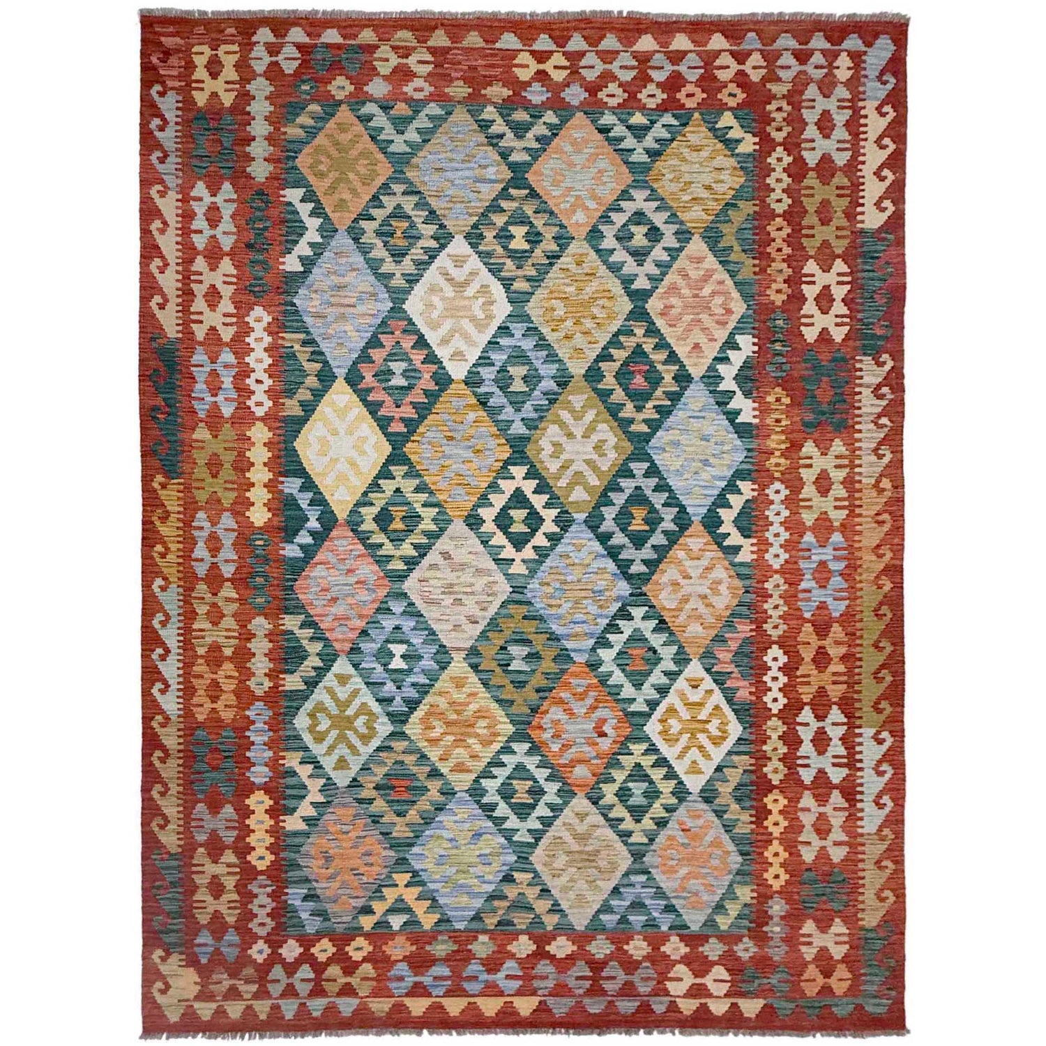 Handmade Multi Kilim Geometric 7x10 ft
