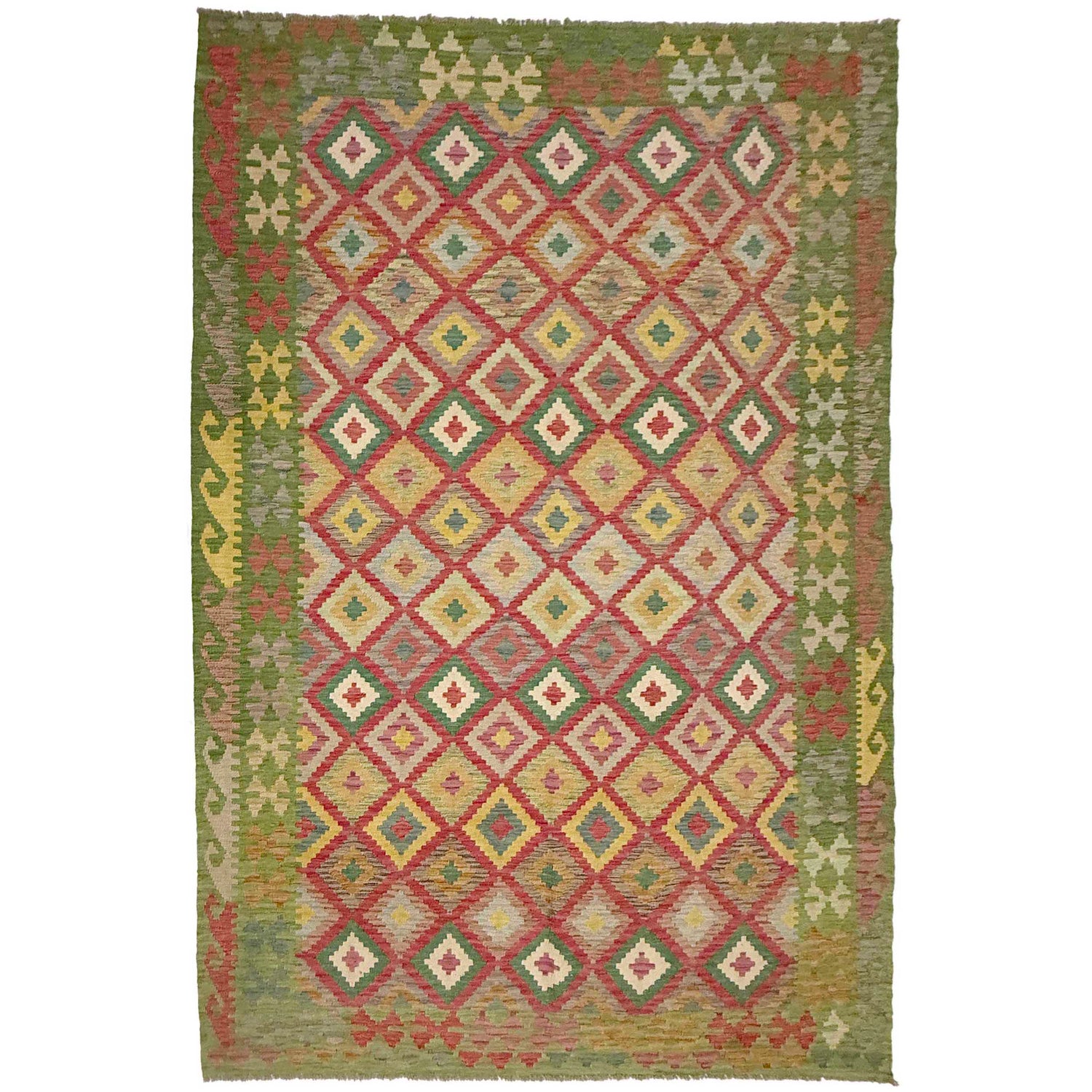 Handmade Multi Kilim Geometric 7x10 ft