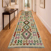 Handmade Multi Kilim Geometric 10' Runner