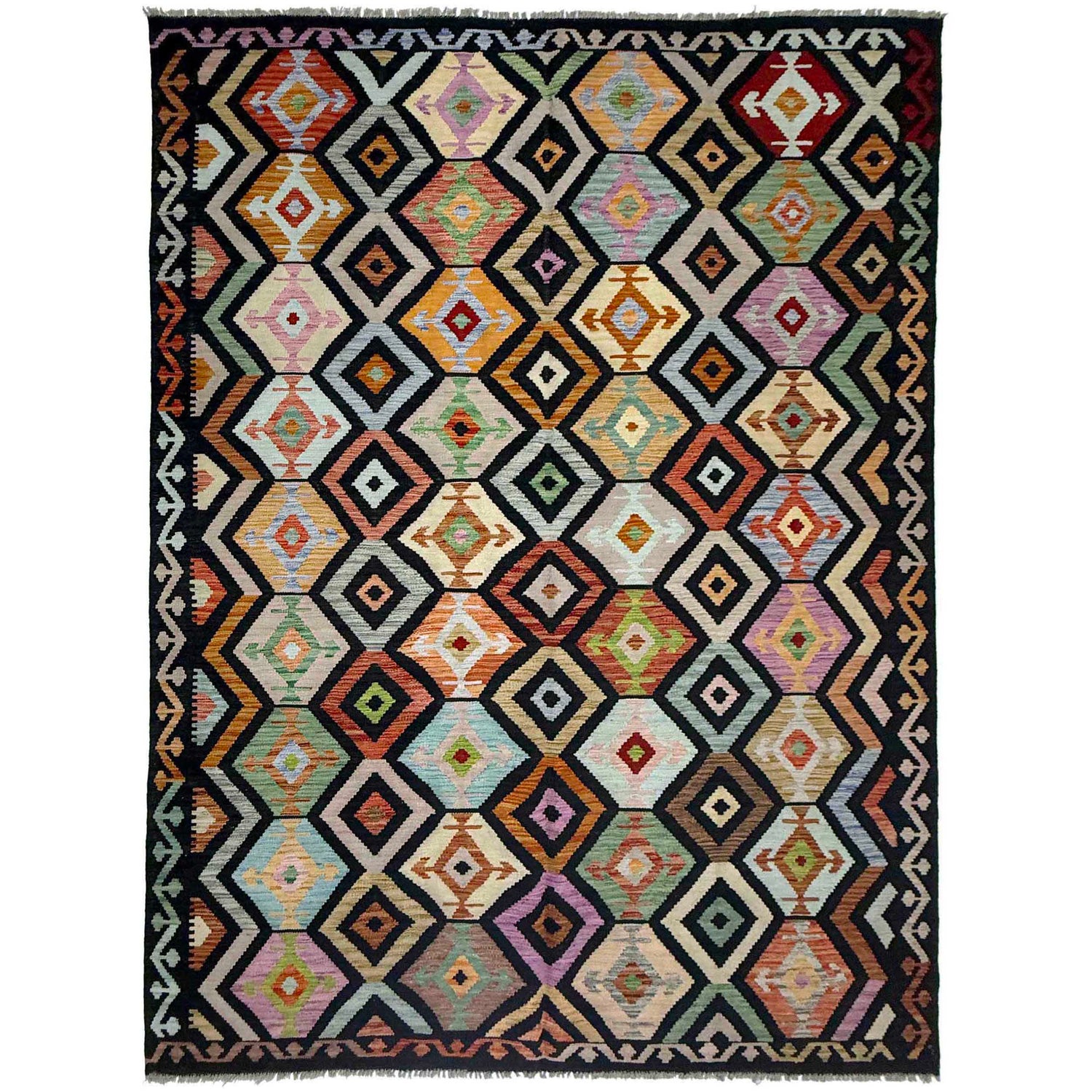 Handmade Multi Kilim Geometric 7x10 ft