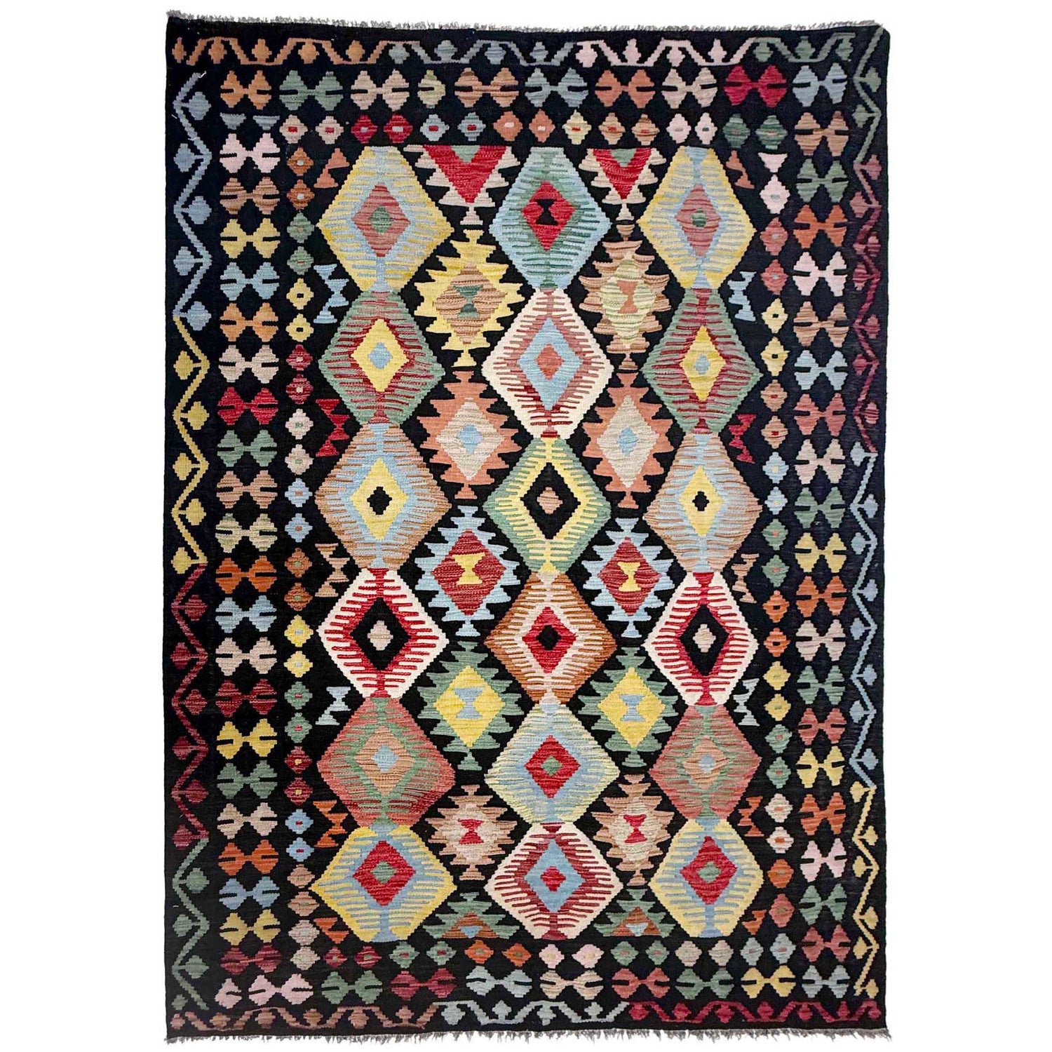 Handmade Multi Kilim Geometric 7x10 ft