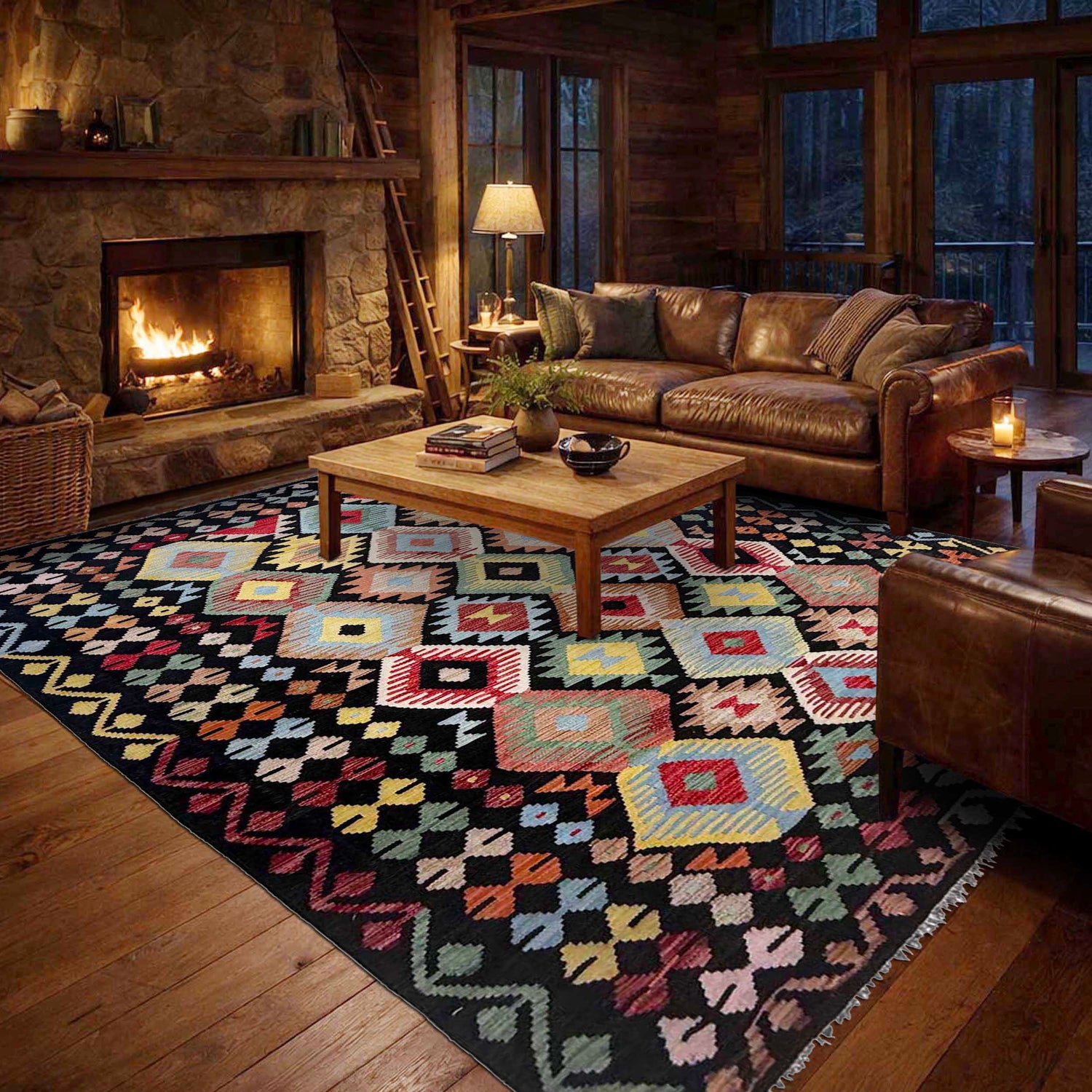 Handmade Multi Kilim Geometric 7x10 ft