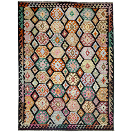 Handmade Multi Kilim Geometric 7x10 ft