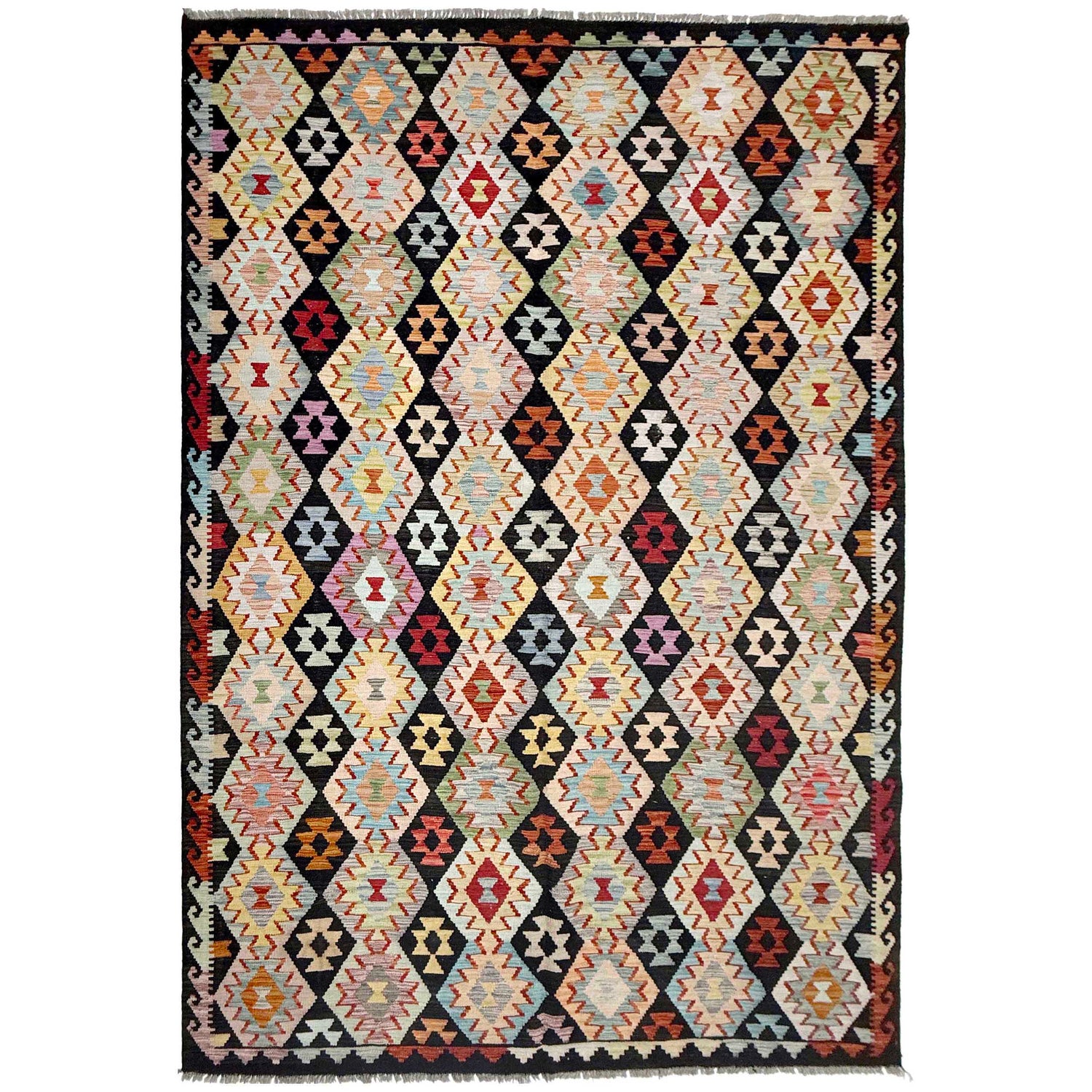 Handmade Multi Kilim Geometric 7x10 ft