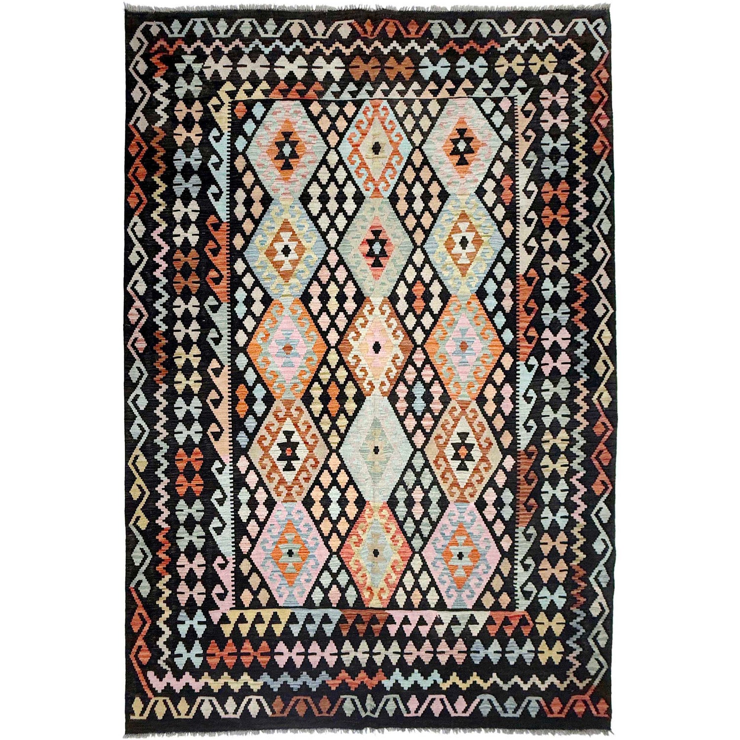 Handmade Multi Kilim Geometric 7x10 ft