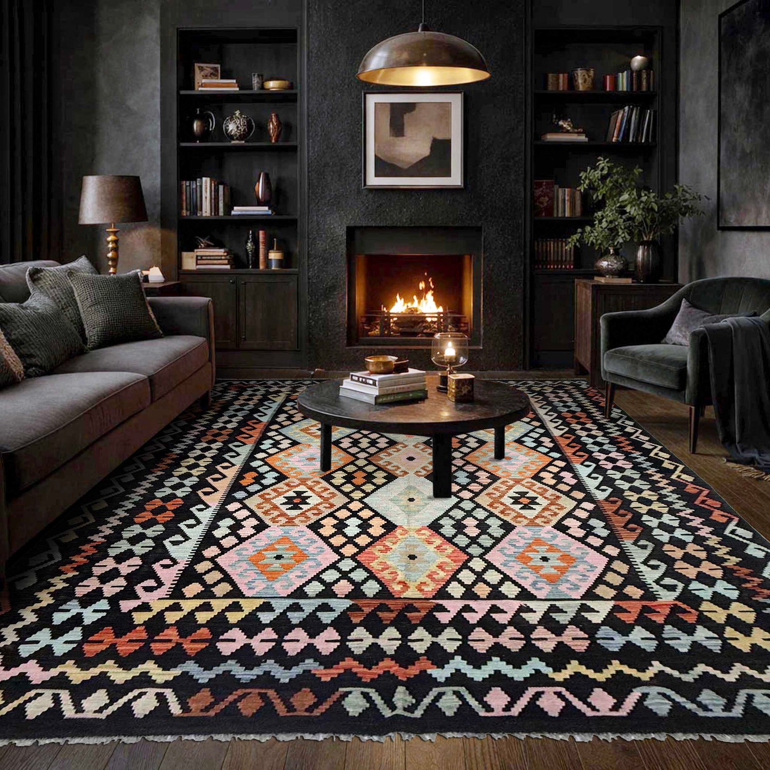 Handmade Multi Kilim Geometric 7x10 ft
