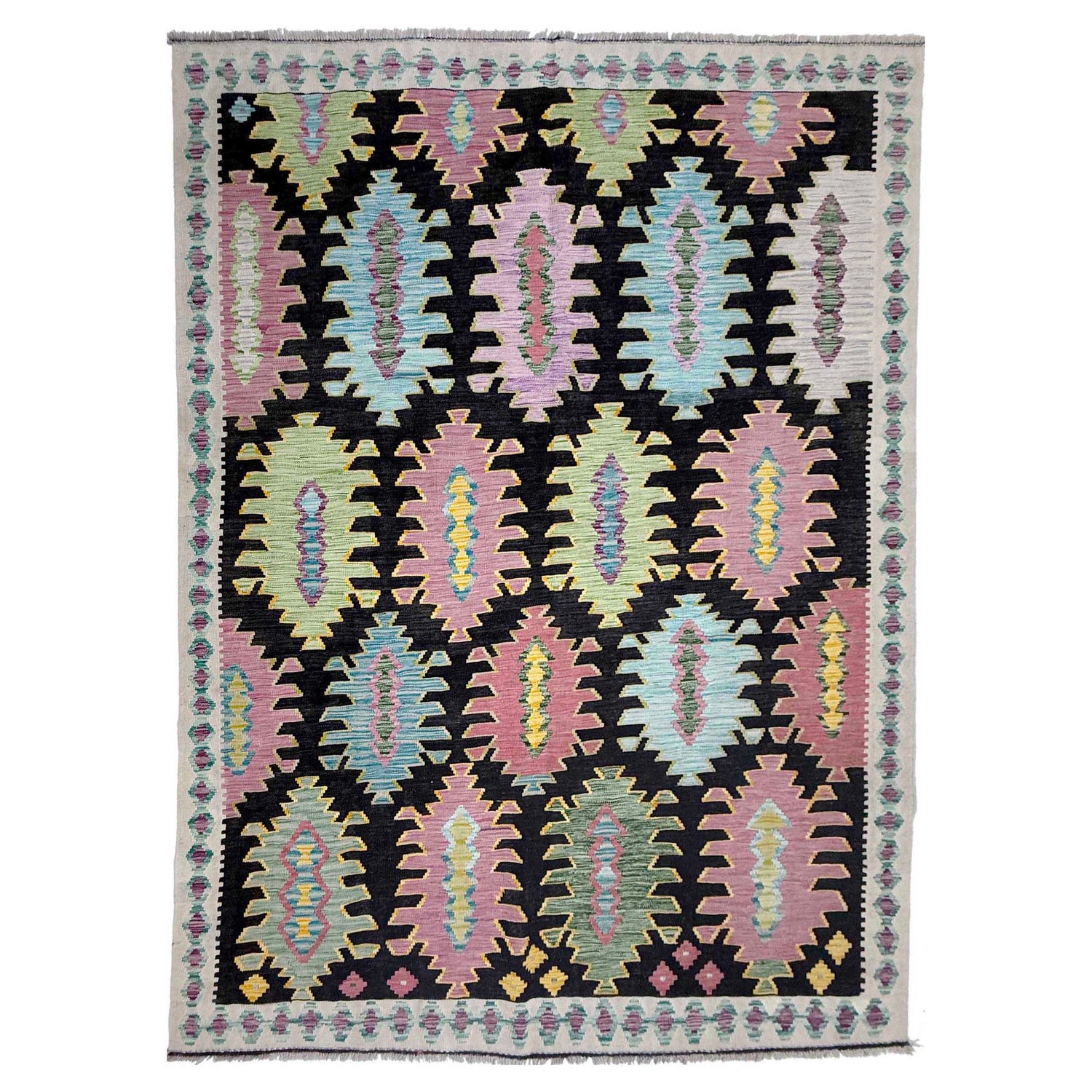Handmade Multi Kilim Geometric 7x10 ft