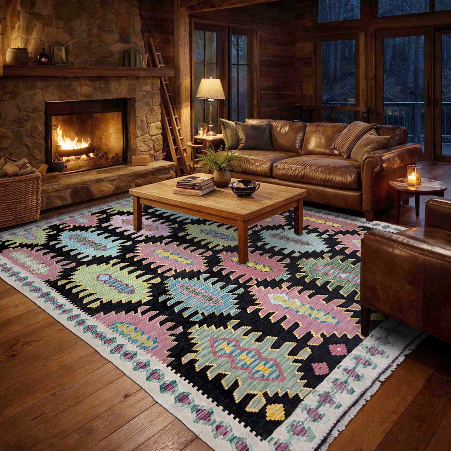 Handmade Multi Kilim Geometric 7x10 ft