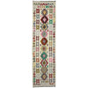 Handmade Multi Kilim Geometric 10' Runner