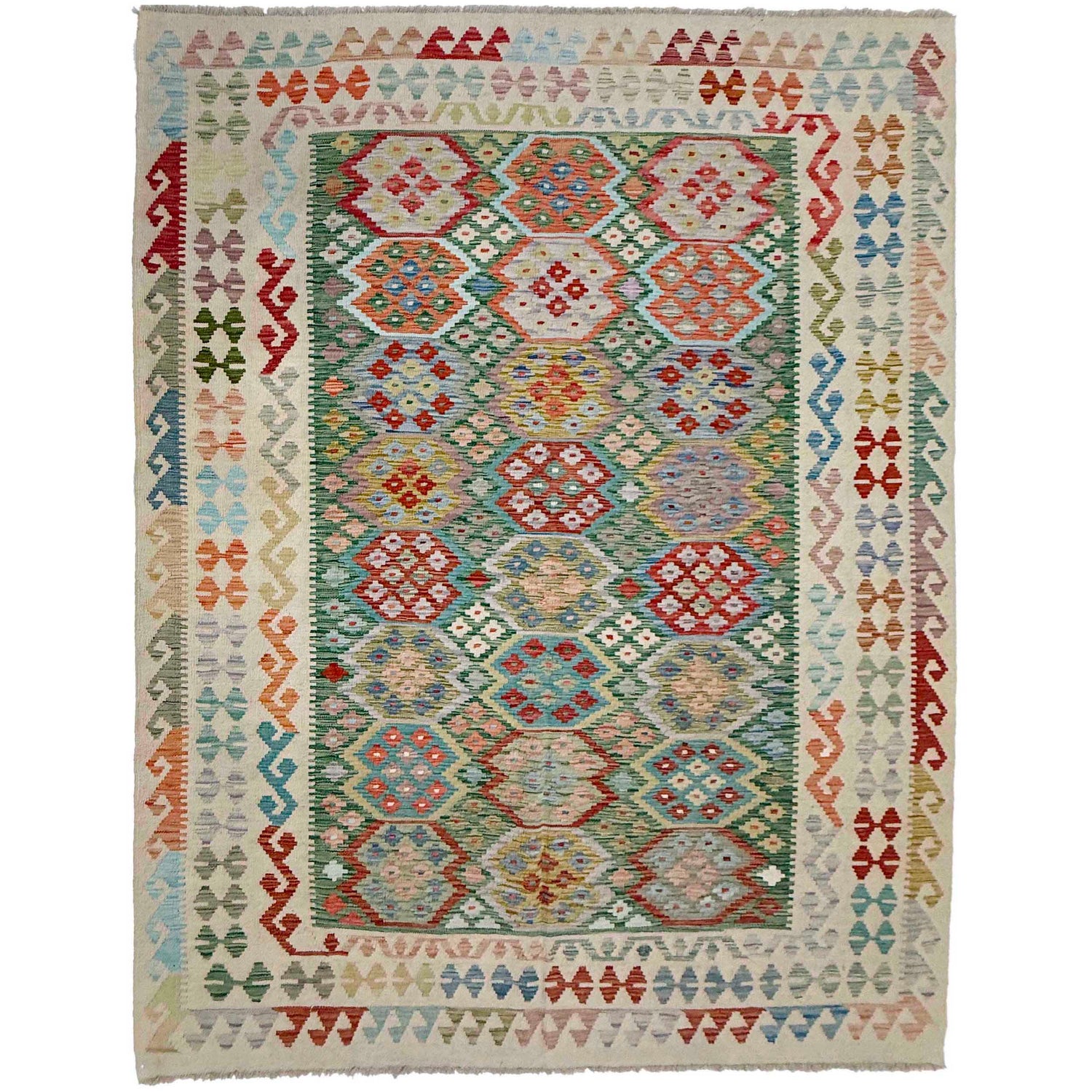 Handmade Multi Kilim Geometric 7x10 ft