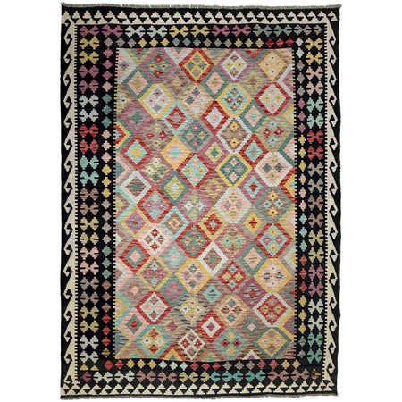 Handmade Multi Kilim Geometric 7x10 ft