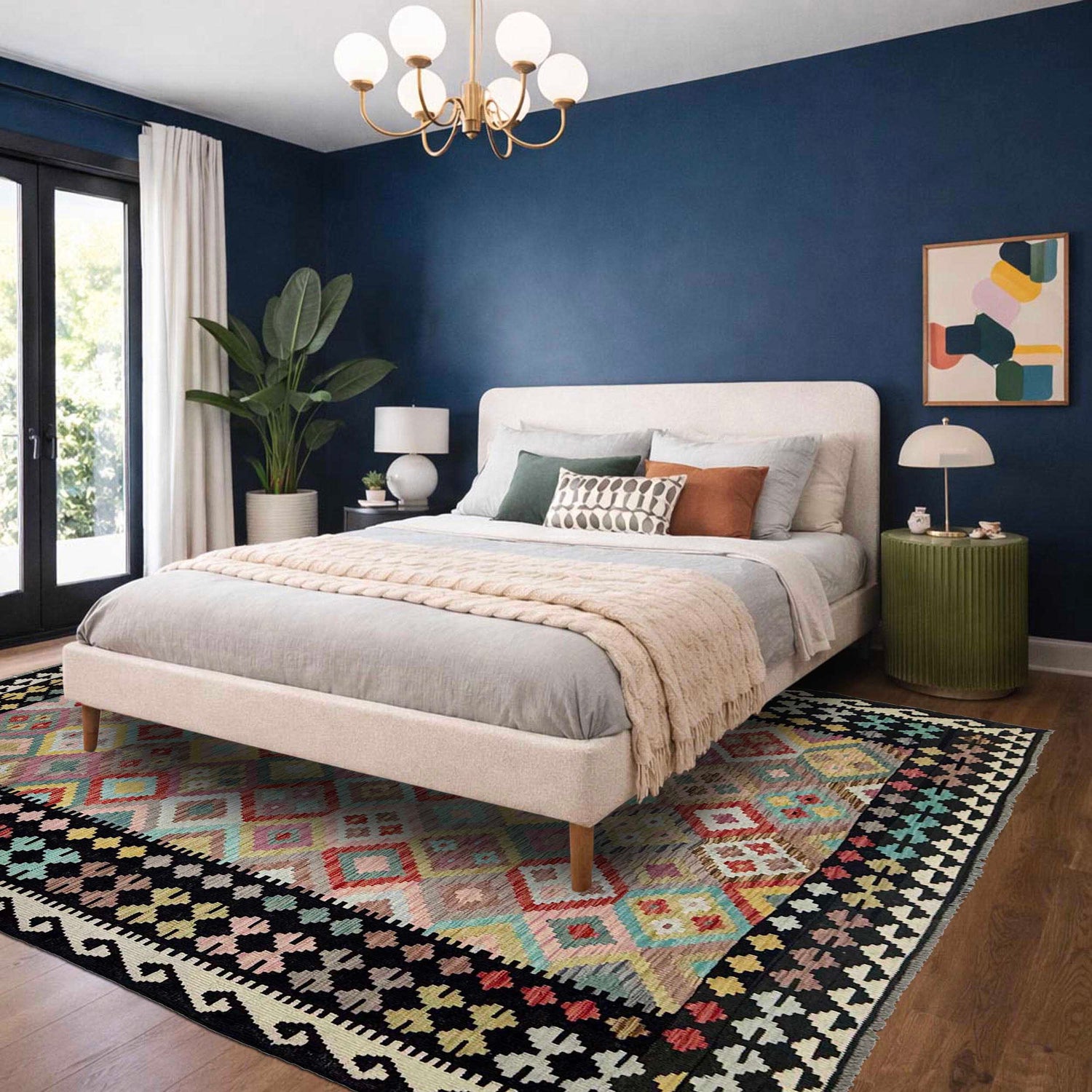 Handmade Multi Kilim Geometric 7x10 ft