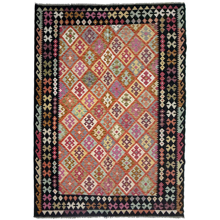 Handmade Multi Kilim Geometric 7x10 ft