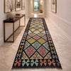 Handmade Multi Kilim Geometric 10' Runner