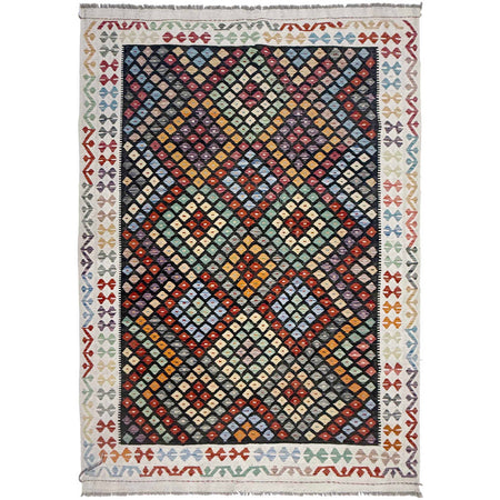 Handmade Multi Kilim Geometric 7x10 ft