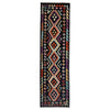 Handmade Multi Kilim Geometric 10' Runner