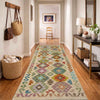 Handmade Multi Kilim Geometric 10' Runner