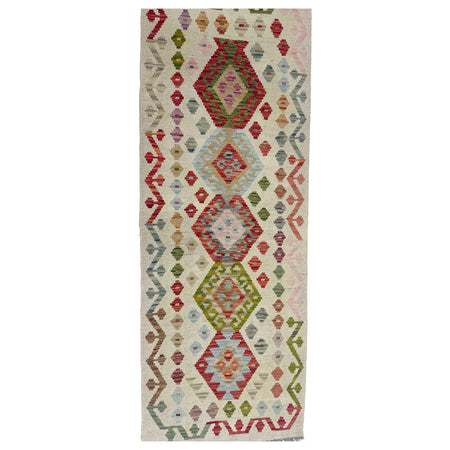 Handmade Multi Kilim Geometric 6' Runner