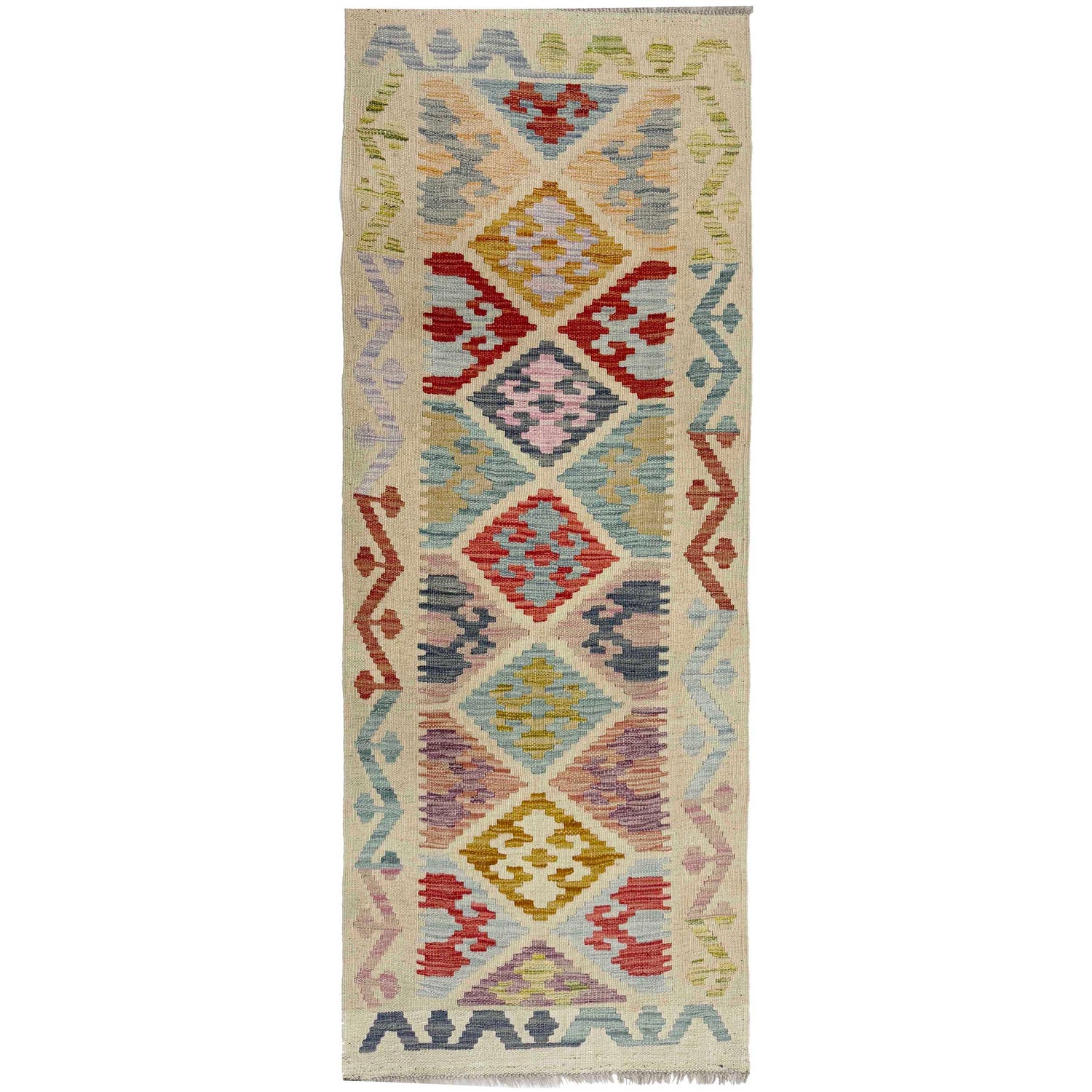 Handmade Multi Kilim Geometric 6' Runner