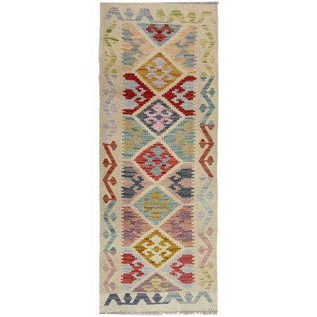 Handmade Multi Kilim Geometric 6' Runner