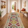 Handmade Multi Kilim Geometric 6' Runner