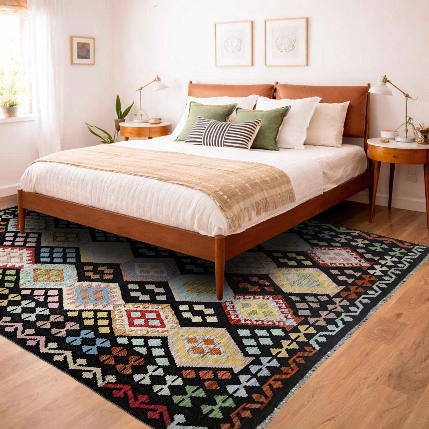 Handmade Multi Kilim Geometric 7x10 ft