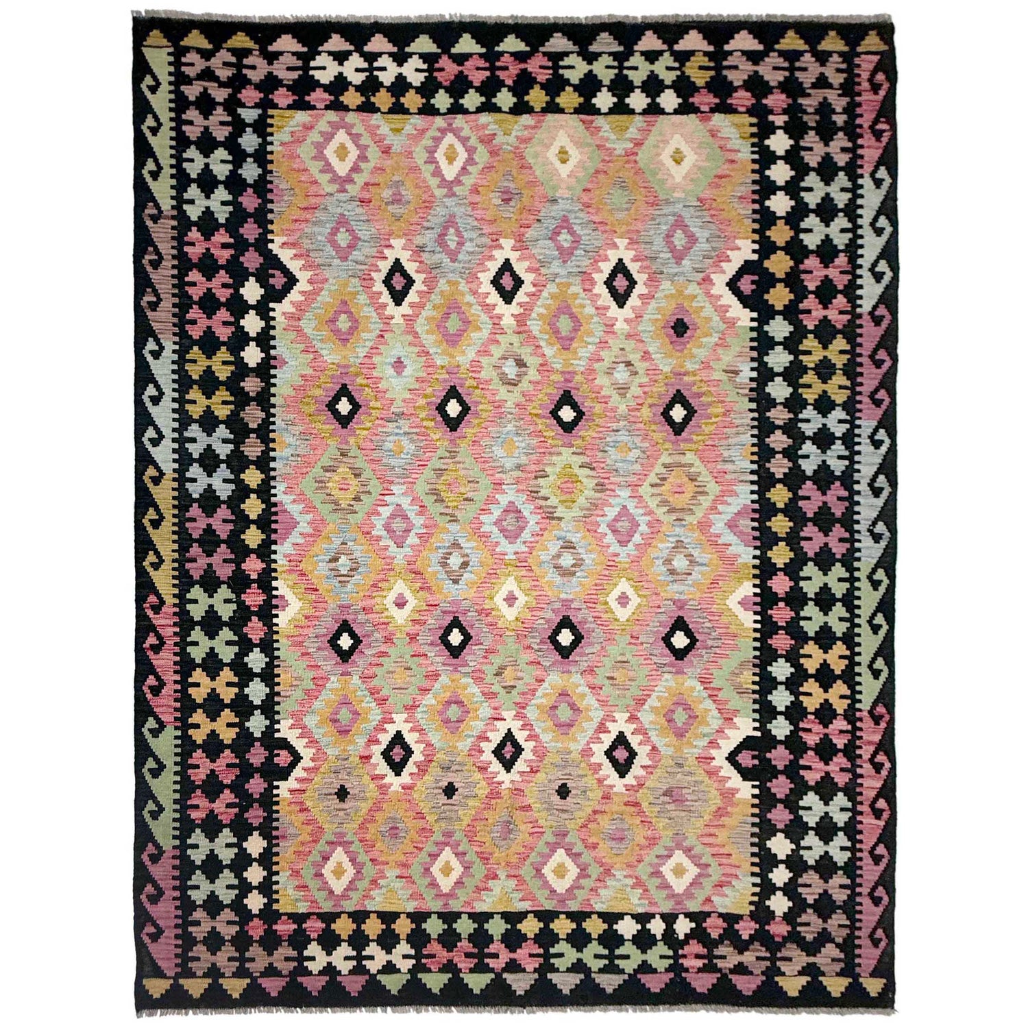Handmade Multi Kilim Geometric 7x10 ft