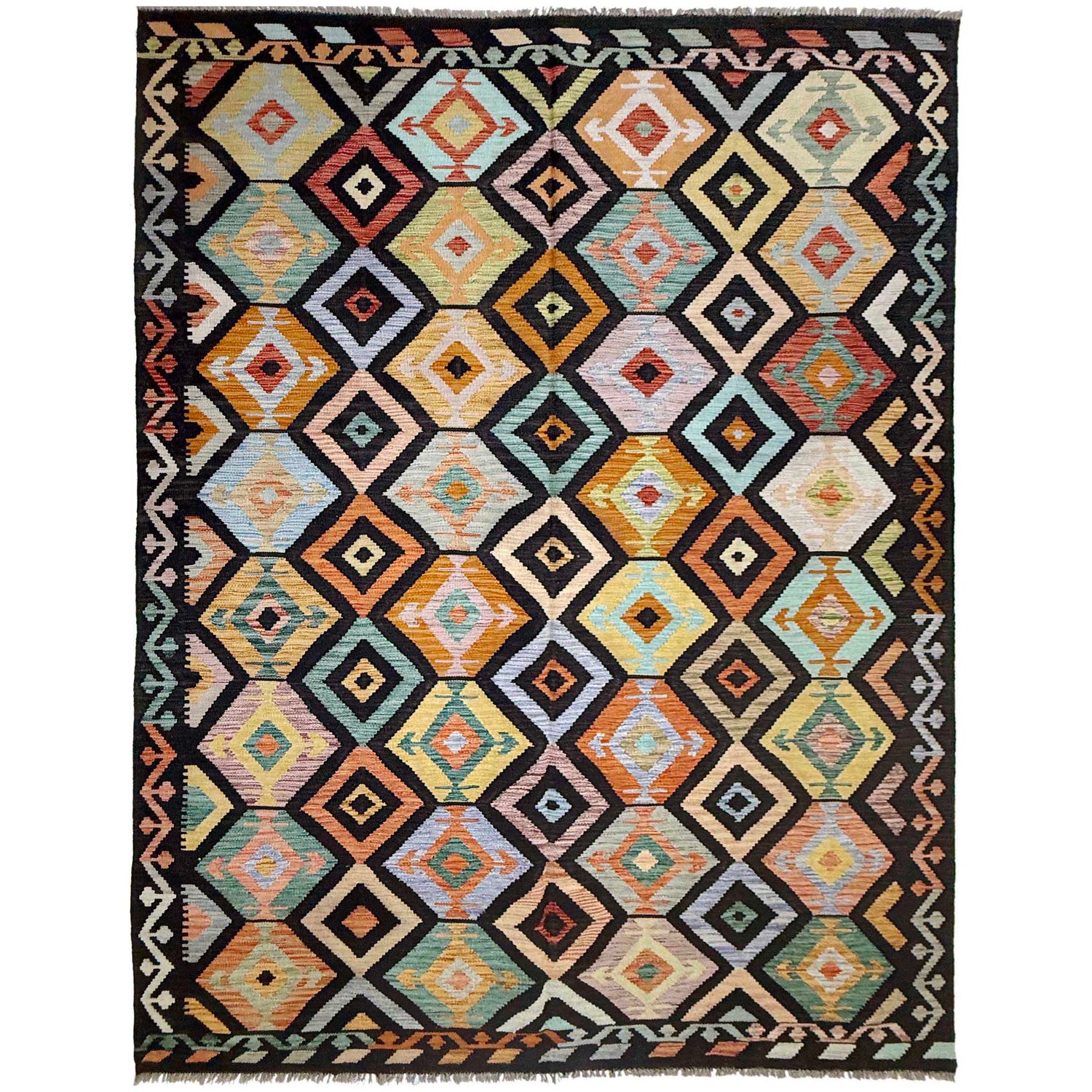 Handmade Multi Kilim Geometric 7x10 ft