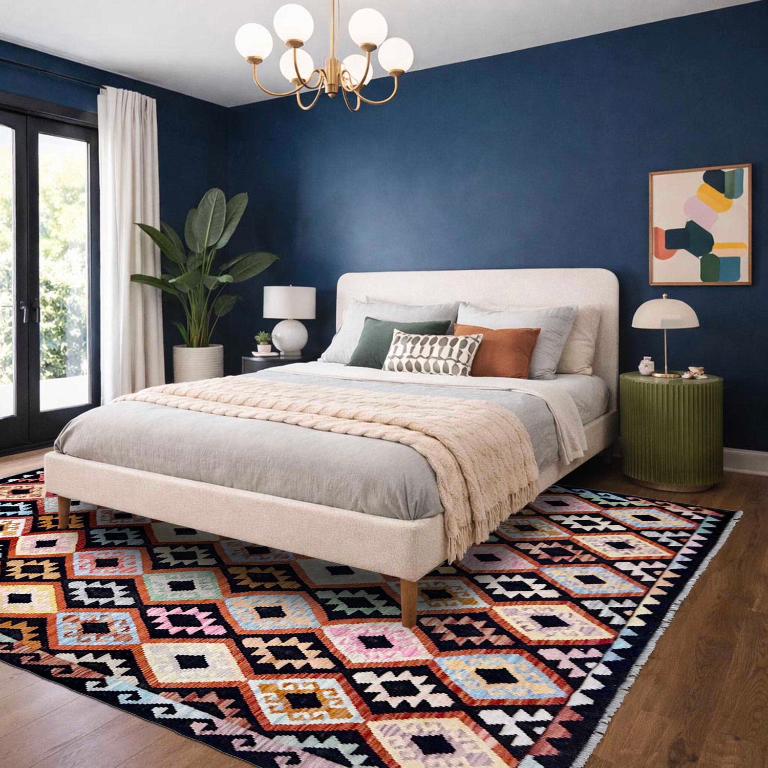 Handmade Multi Kilim Geometric 7x10 ft