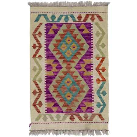 Handmade Multi Kilim Geometric 2x3 ft