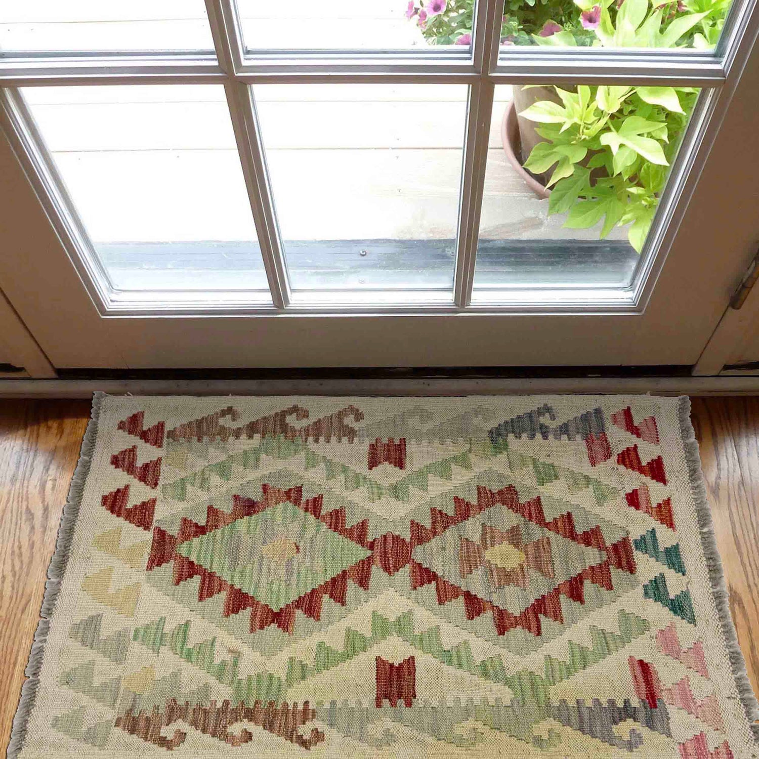 Handmade Multi Kilim Geometric 2x3 ft