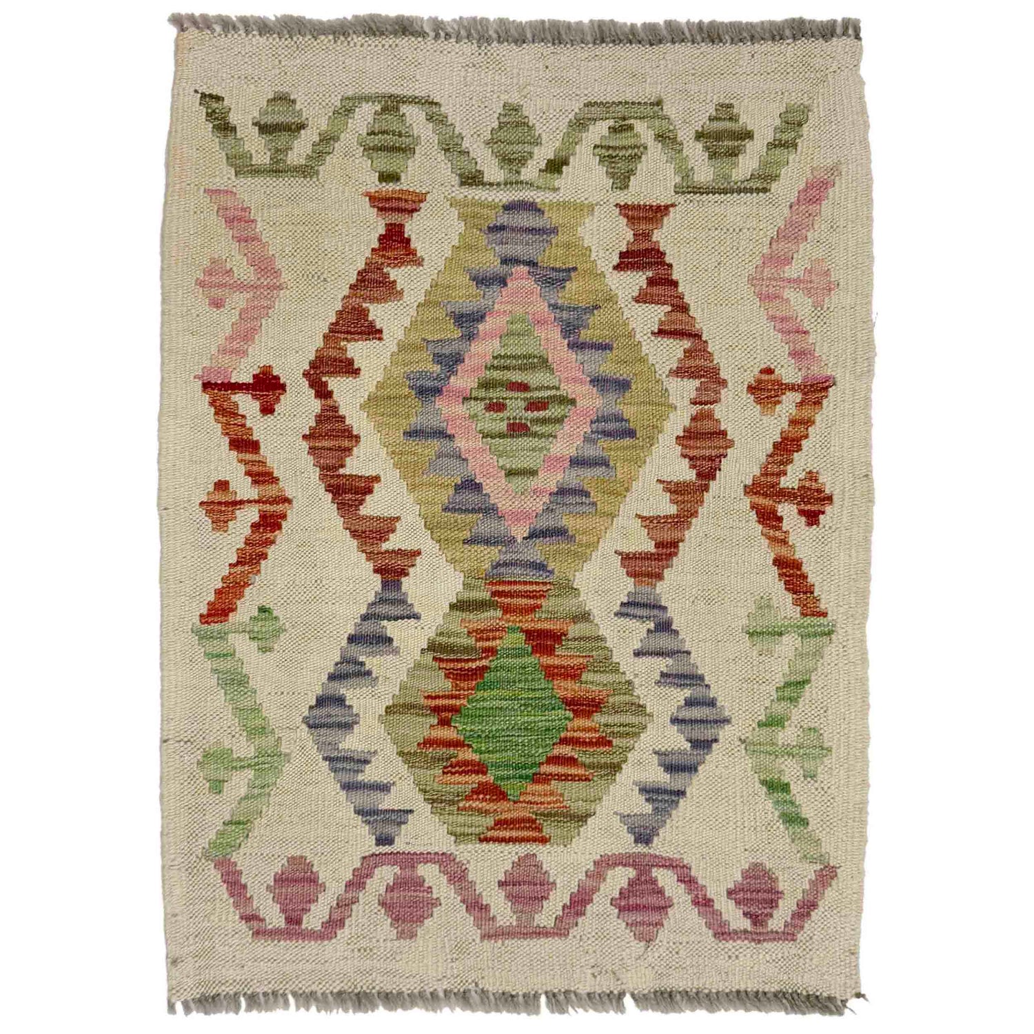 Handmade Multi Kilim Geometric 2x3 ft