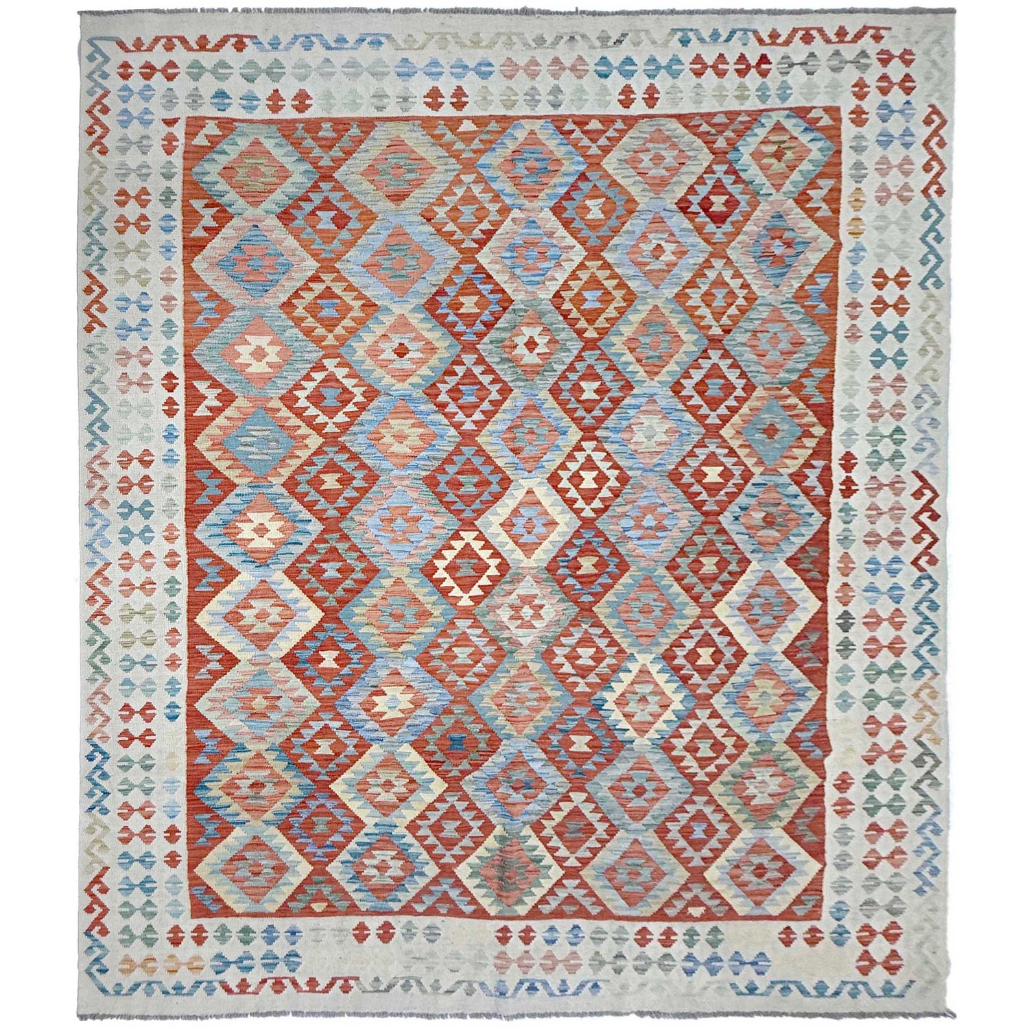 Handmade Multi Kilim Geometric 9x12 ft