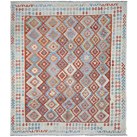 Handmade Multi Kilim Geometric 9x12 ft
