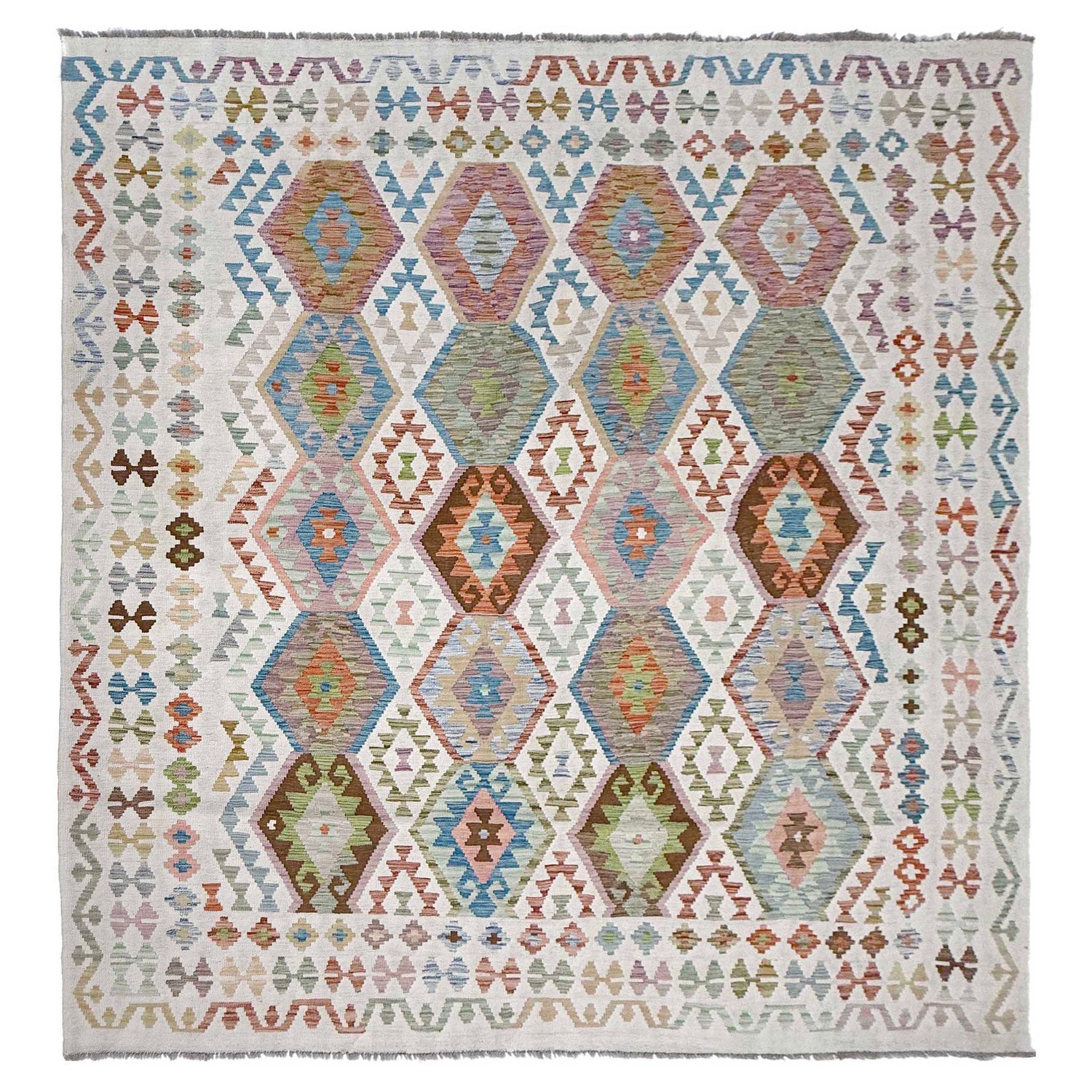 Handmade Multi Kilim Geometric 8x10 ft
