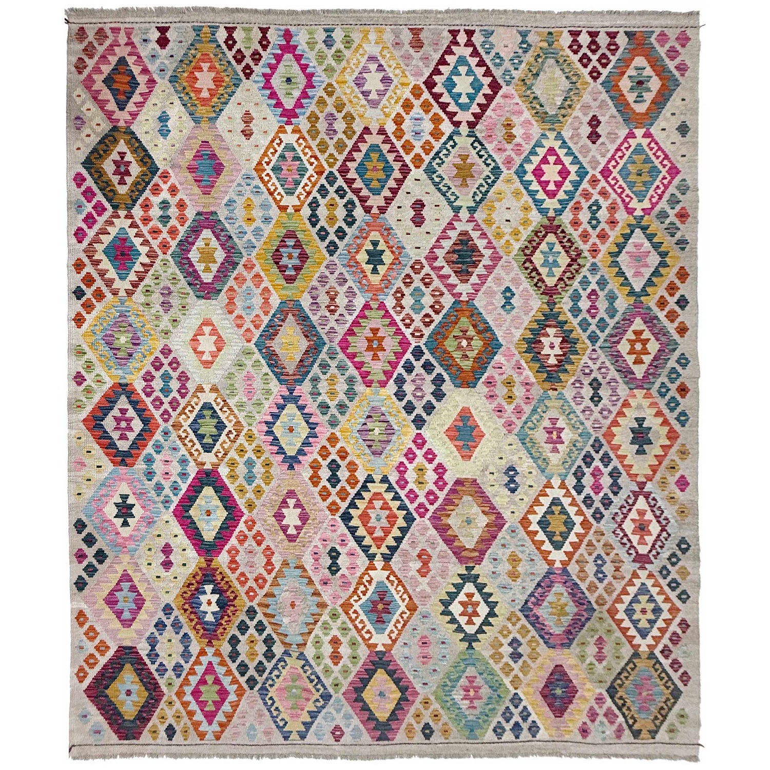 Handmade Multi Kilim Geometric 8x10 ft