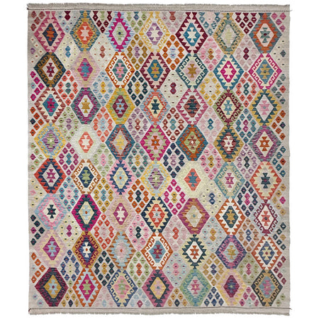 Handmade Multi Kilim Geometric 8x10 ft