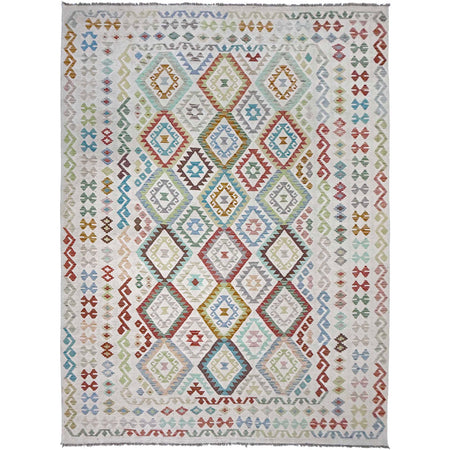 Handmade Multi Kilim Geometric 9x12 ft