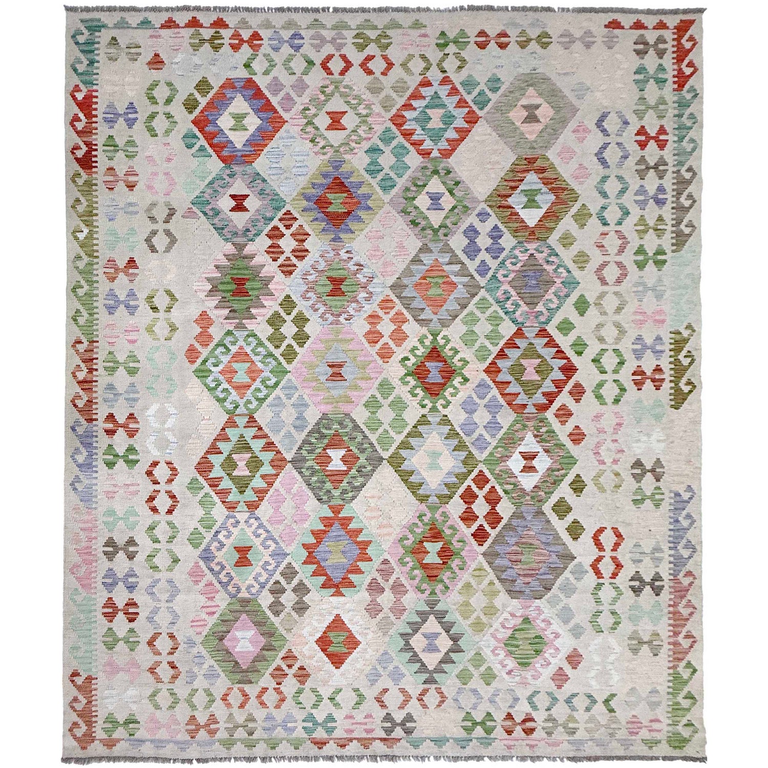 Handmade Multi Kilim Geometric 8x10 ft