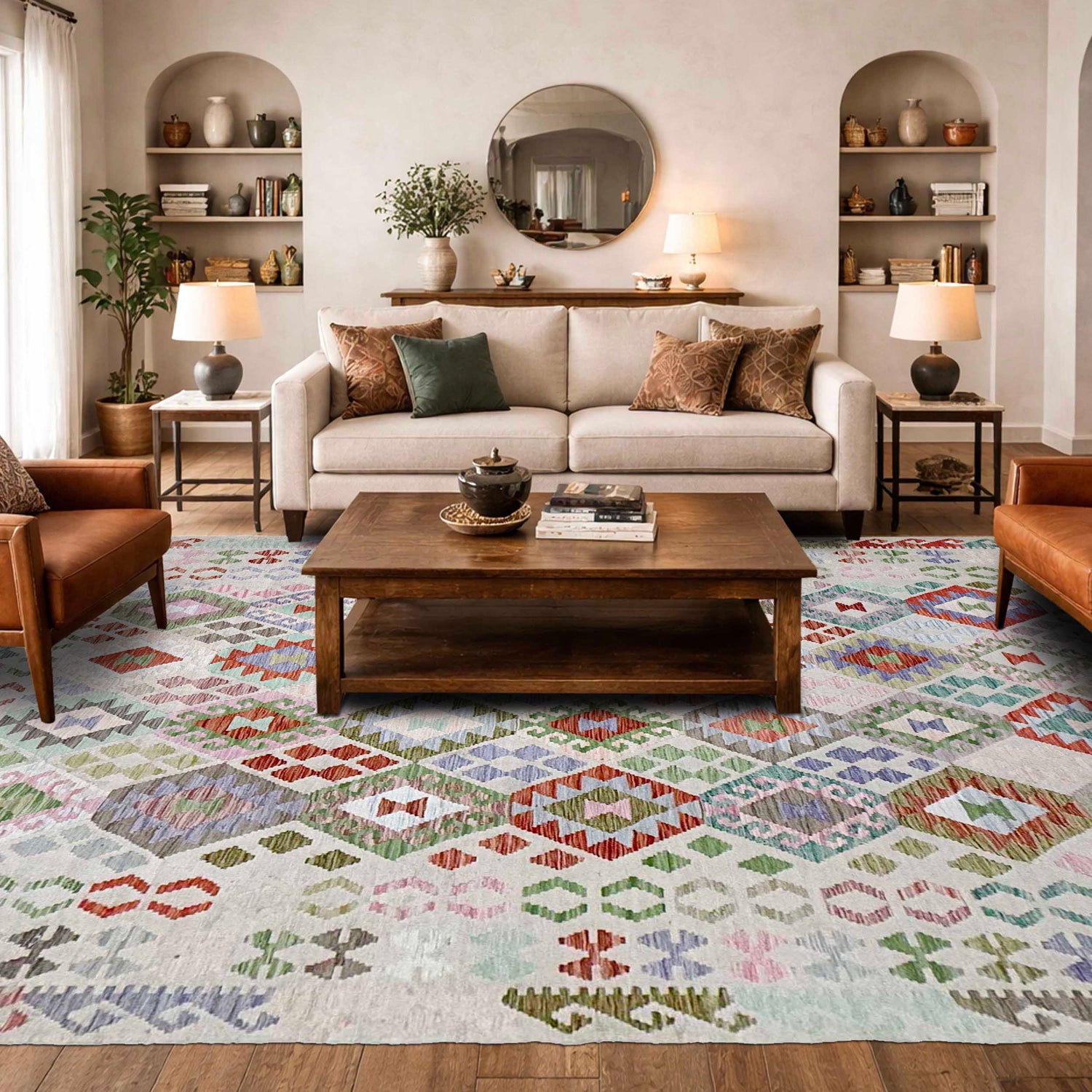 Handmade Multi Kilim Geometric 8x10 ft