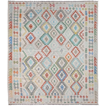 Handmade Multi Kilim Geometric 9x12 ft