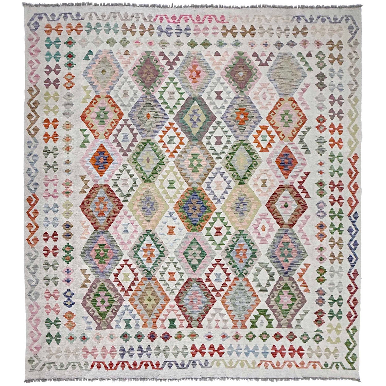 Handmade Multi Kilim Geometric 8x10 ft