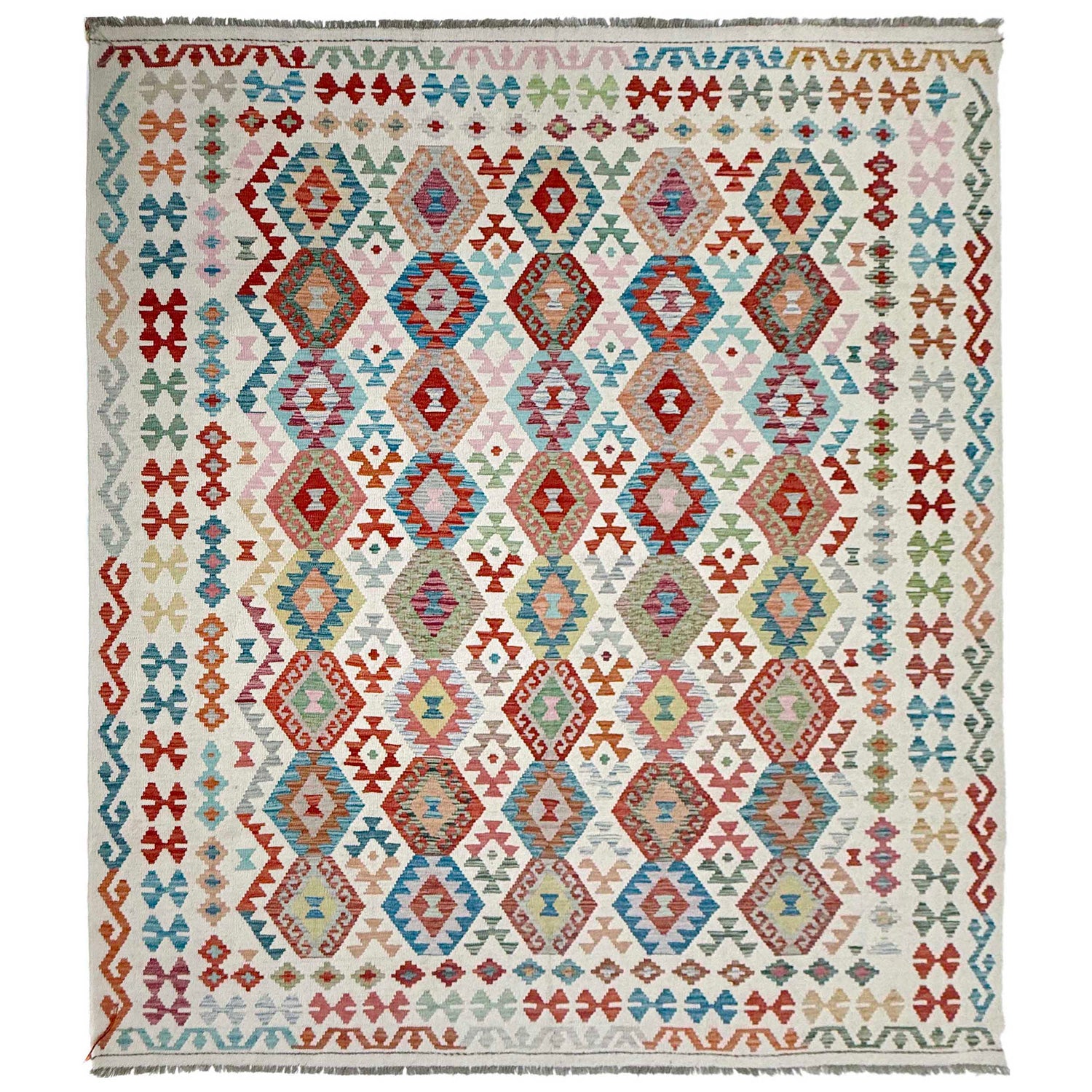 Handmade Multi Kilim Geometric 8x10 ft