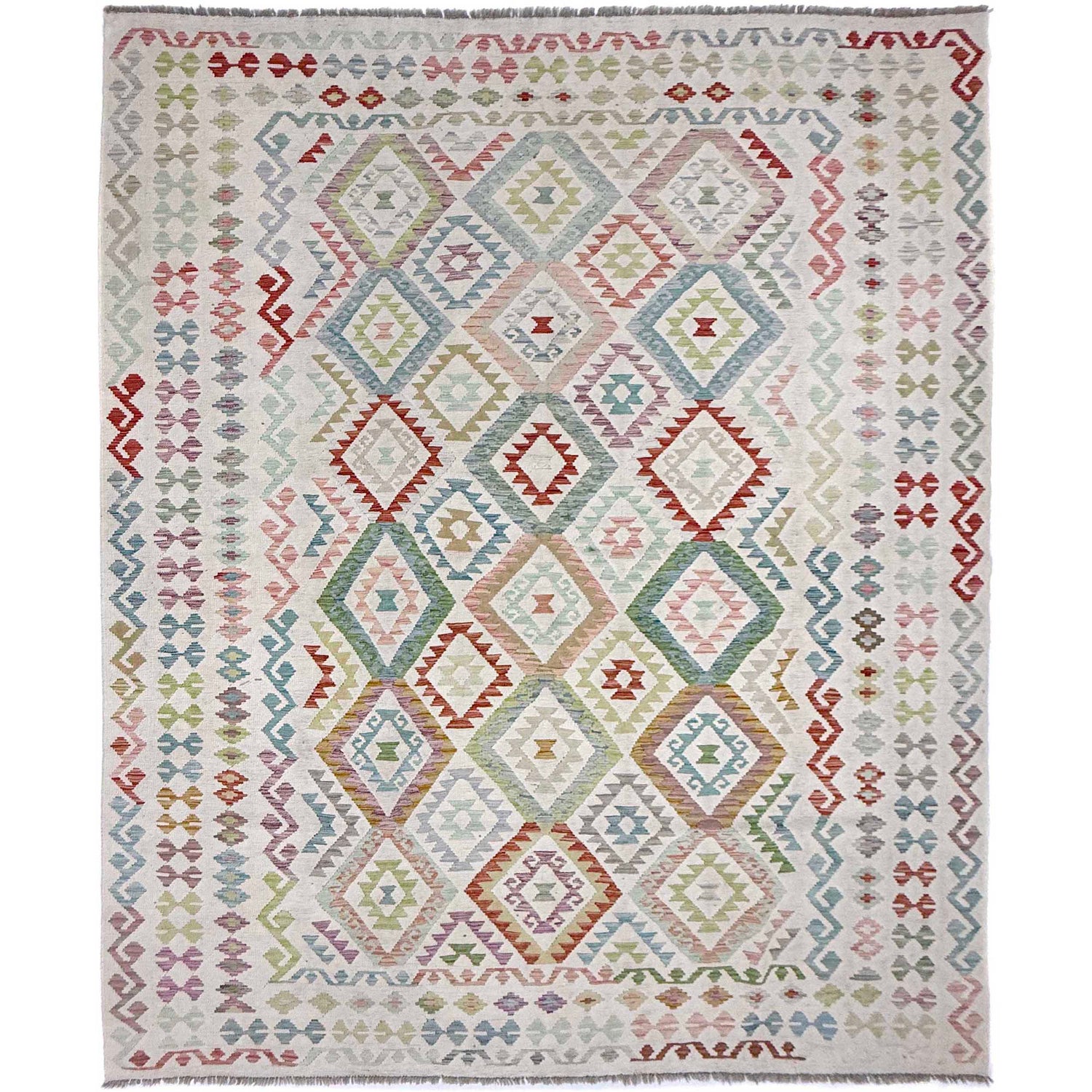 Handmade Multi Kilim Geometric 9x12 ft