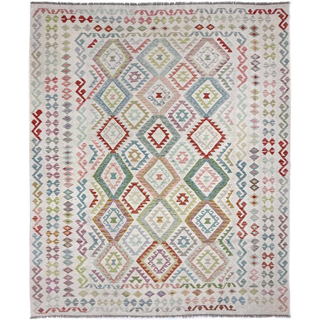 Handmade Multi Kilim Geometric 9x12 ft