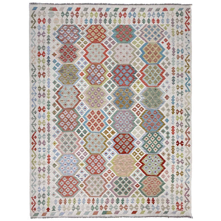 Handmade Multi Kilim Geometric 9x12 ft