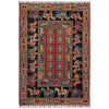 Shikargah Area Rug Handmade Multi Animal/Birds 3x5 ft