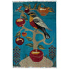 Pictorial Rug Handmade Blue Design