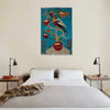 Pictorial Rug Handmade Blue Design